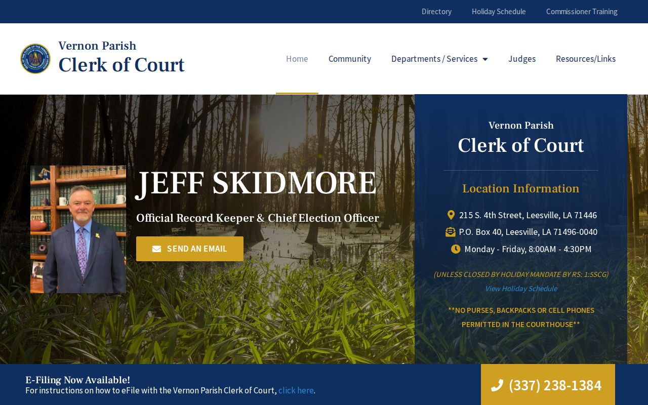 Vernon Parish arrest court record and disposition source capture